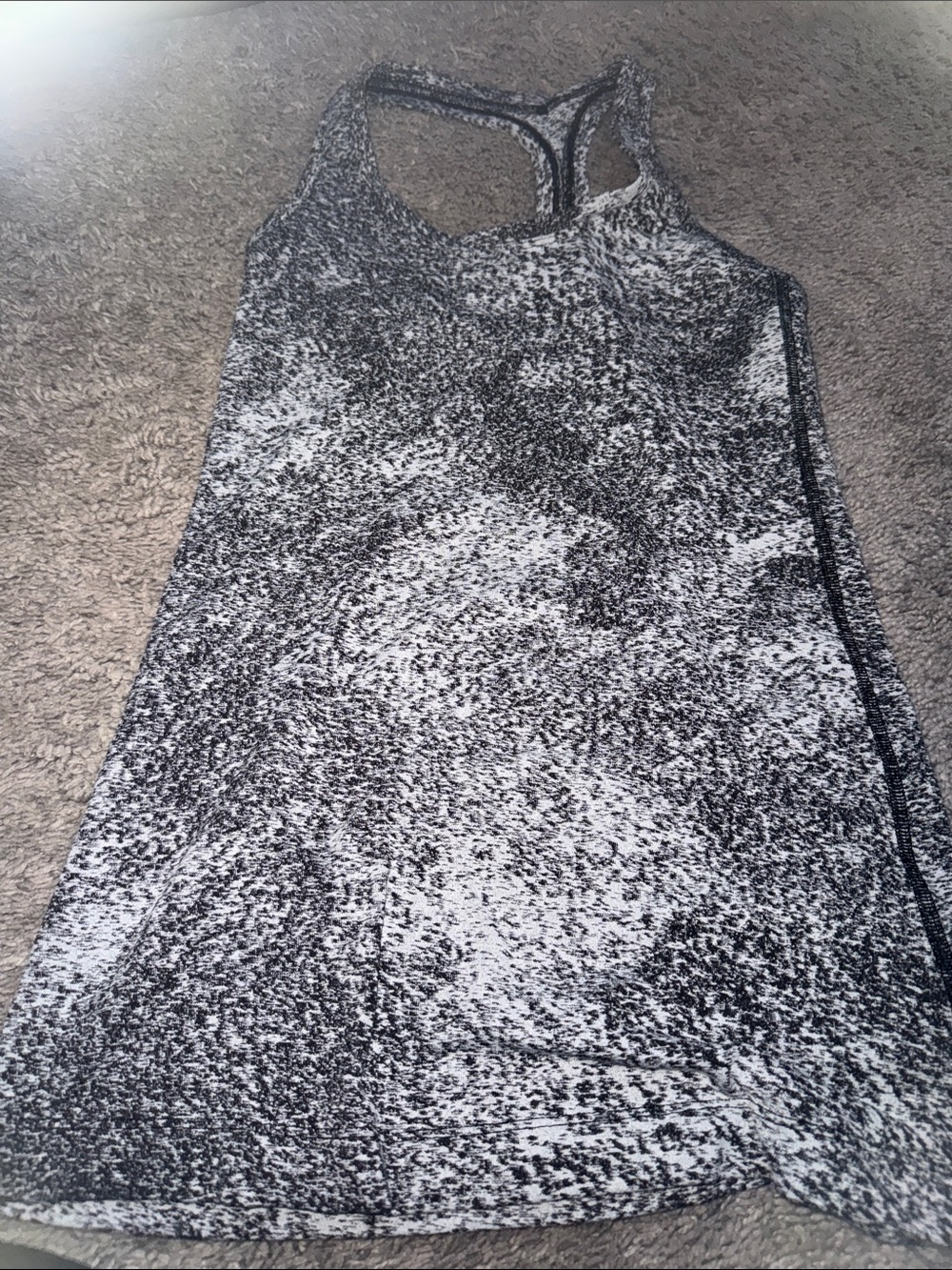 lululemon athletica Black & White Space-Dye Racerback Tank